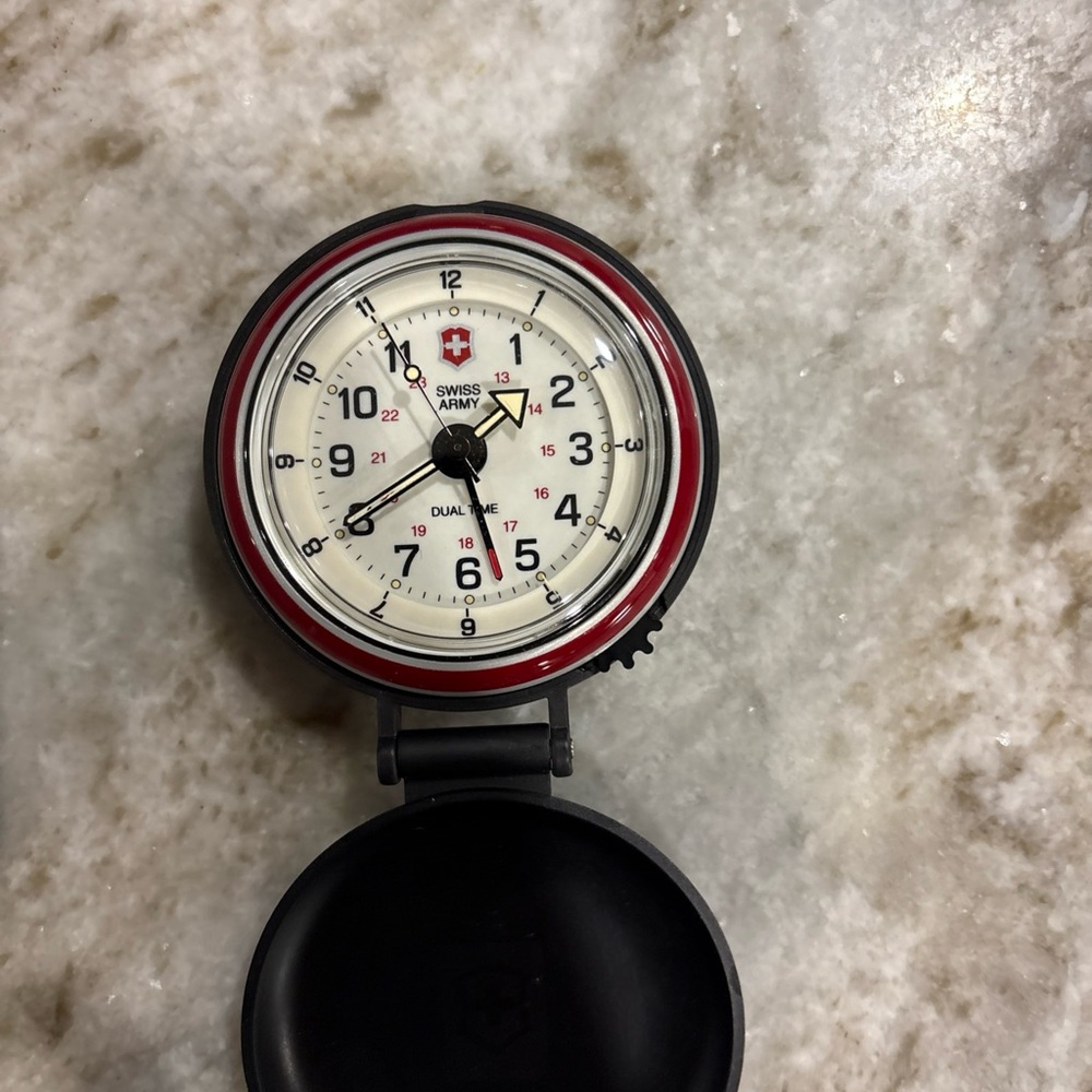 Swiss Army Dual Time Black and Red Men's Watch